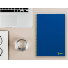 Cuaderno espiral liderpapel a4 smart tapa blanda 80h 75gr pauta 2,5mm con margen color azul oscuro