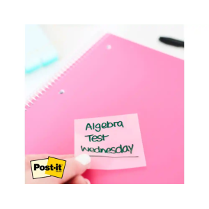 Bloc de notas adhesivas quita y pon post-it 73x73 mm 36 hojas transparente azul lavado vaquero
