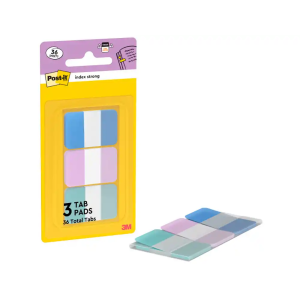 Banderitas separadoras rigidas dispensador post-it index strong 686-3 coast 25,4x38.1 mm pack de 36