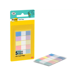 Banderitas separadoras dispensador post-it index flags 683-5 pastelo 11,9x43,2 mm pack de 20 unidades x 5