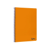 Cuaderno espiral liderpapel a4 smart tapa blanda 80h 75gr pauta 2,5mm con margen color naranja