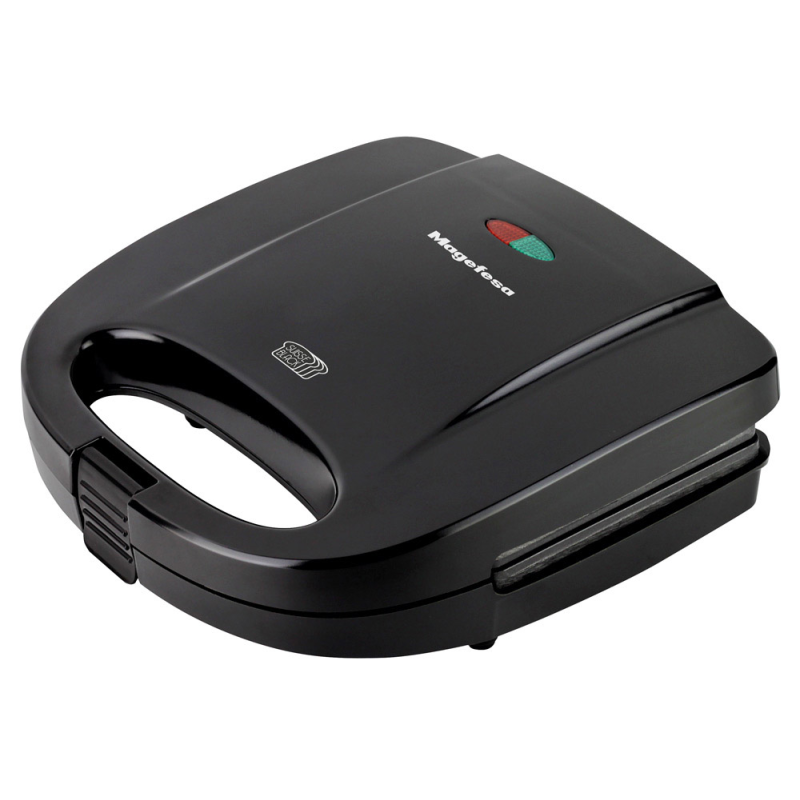Sandwichera magefesa suisse black 750w con asa fria al tacto antiadherente