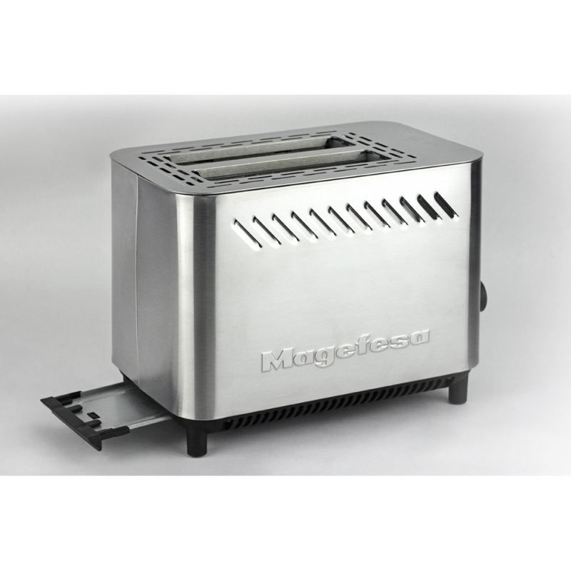 Tostador magefesa jour doble boca 820w acero inoxidable con bandeja recogemigas