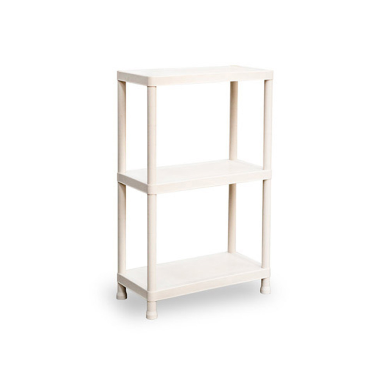 Estanteria apilable plasticforte stack reciclado 3 baldas peso maximo 25 kg color beige 600x300x950 mm
