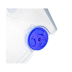 Contenedor de plastico plasticforte 55 litros n 4 transparente con tapa 590x400x350 mm