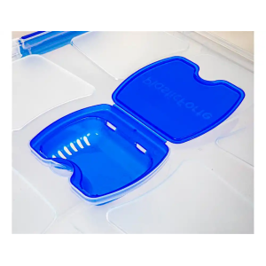 Contenedor de plastico plasticforte 55 litros n 4 transparente con tapa 590x400x350 mm