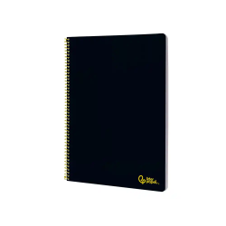 Cuaderno espiral liderpapel a4 smart tapa blanda 80h 75gr pauta 2,5mm con margen color negro