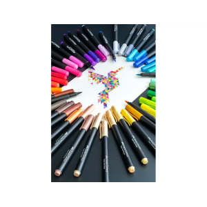 Rotulador faber castell black edition punta de pincel caja de 50 unidades colores surtidos