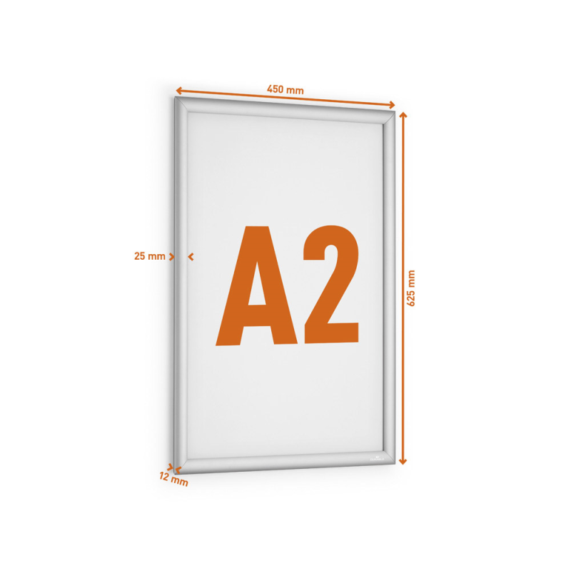 Marco portaanuncios durable outdoor a2 marco aluminio anodizado plata 645x470x12 mm