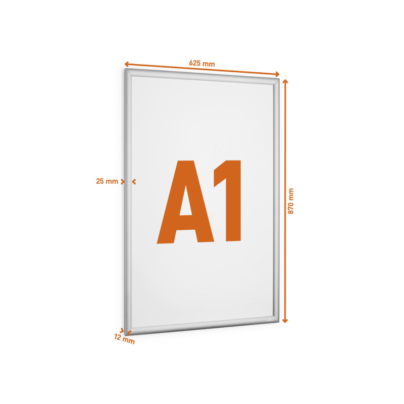 Marco portaanuncios durable outdoor a1 marco aluminio anodizado plata 895x645x12 mm