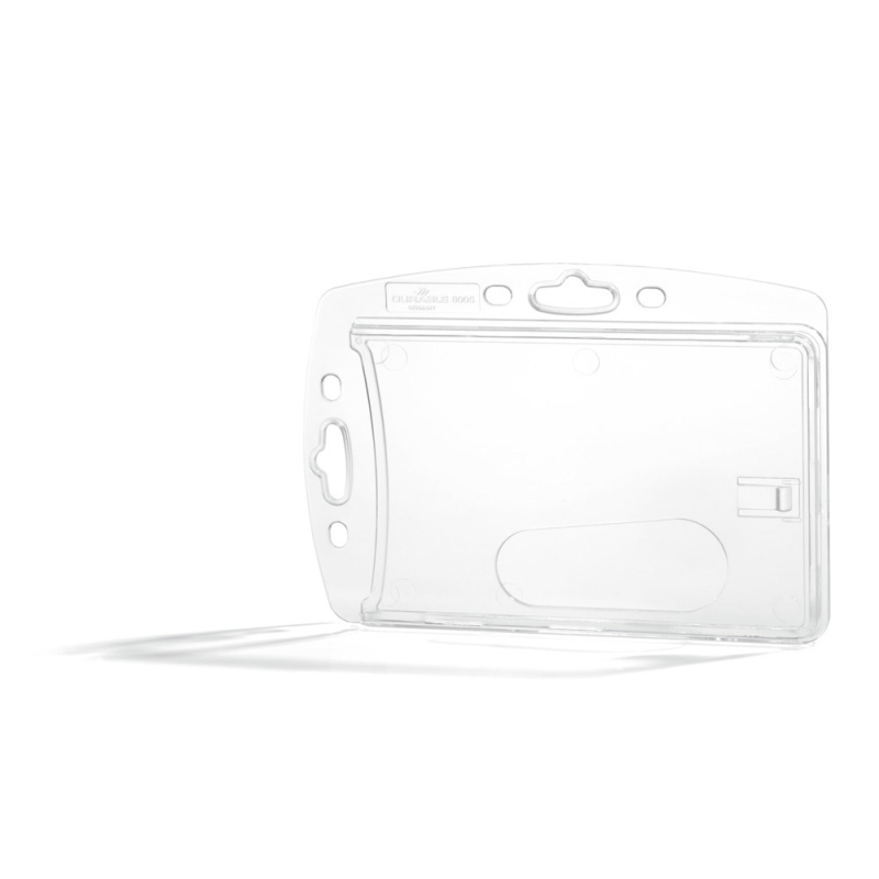 Identificador durable rigido poliestireno transparente para 1 tarjeta 54x87 mm