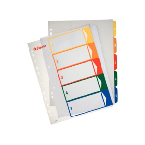 Separador numerico proyecto esselte plastico 1-6 juego de 6 separadores imprimible din a4+ multitaladro
