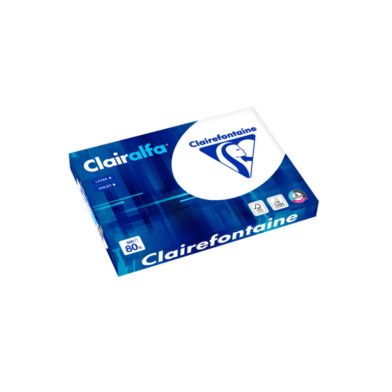 Papel fotocopiadora clairefontaine clairalfa din a3 80 gr paquete de 500 hojas