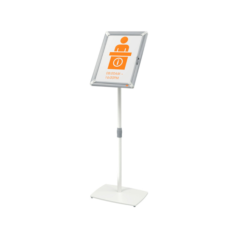 Atril de suelo nobo premium plus din a3 con marco y cerradura premium plus