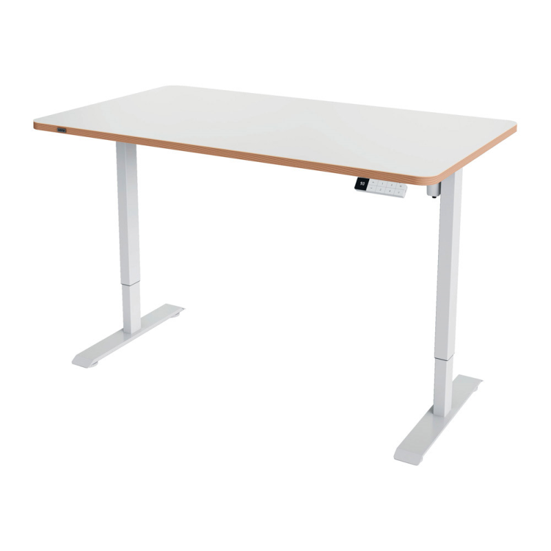 Mesa elevable electrica leitz ergo 140x80 cm color blanco