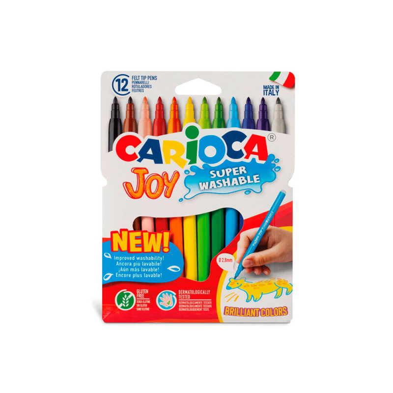 Rotulador carioca joy caja de 12 unidades colores surtidos