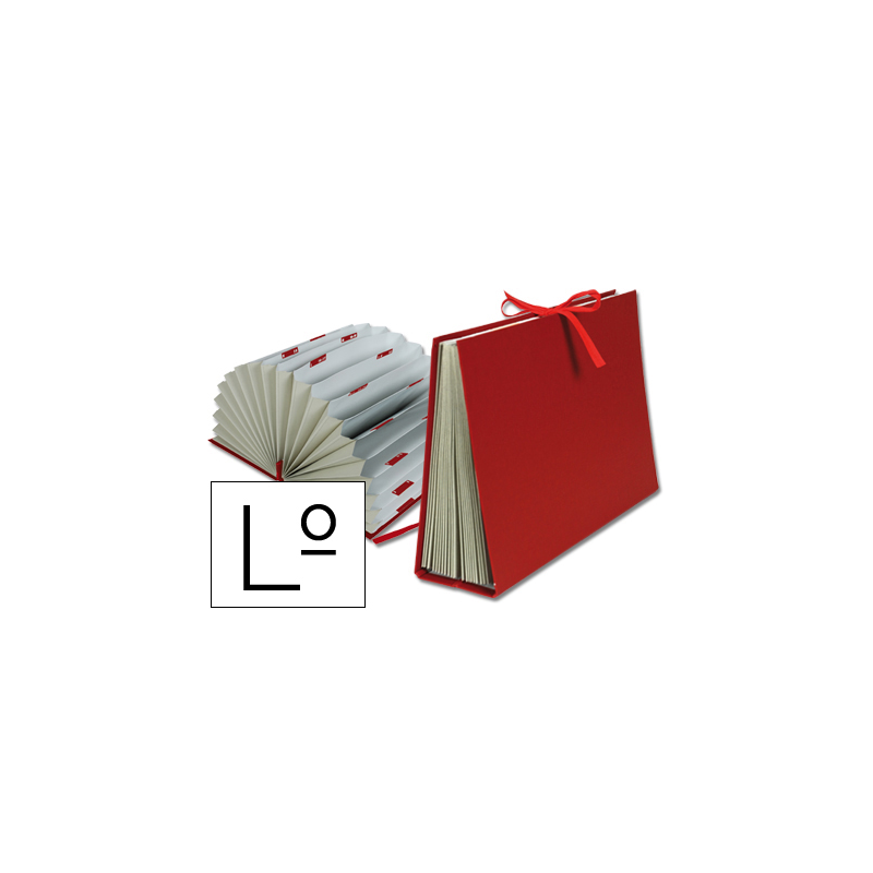 Carpeta fuelle liderpapel letras carton forrado burdeos