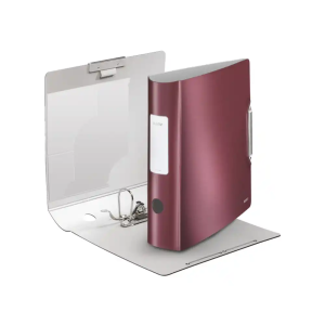 Archivador de palanca leitz active solid polyfoam 180 din a4 lomo 82 mm color rojo granate