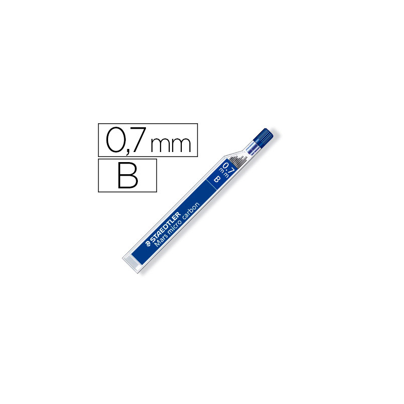 Minas staedtler mars micro grafito 0,7 mm b tubo con 12 unidades