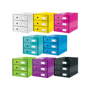 Fichero cajones de sobremesa leitz click&store 3 cajones color blanco 290x283x360 mm