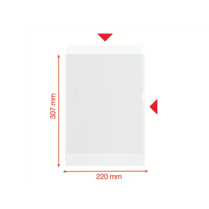 Carpeta dossier uñero esselte din a4 polipropileno reciclado 100 mc piel de naranja transparente caja de