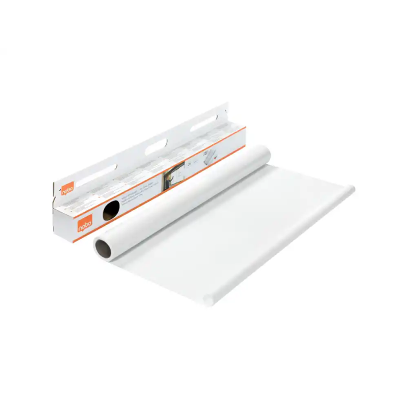 Hoja de borrado en seco nobo instant blanco liso 600x800 mm rollo de 25 unidades