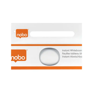 Hoja de borrado en seco nobo instant blanco liso 600x800 mm rollo de 25 unidades