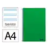 Cuaderno espiral liderpapel a4 smart tapa blanda 80h 75gr pauta 2,5mm con margen color verde