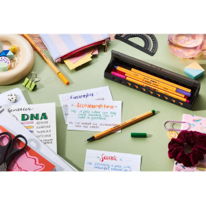 Rotulador stabilo punta de fibra point 88 estuche click set de 10 unidades colores surtidos