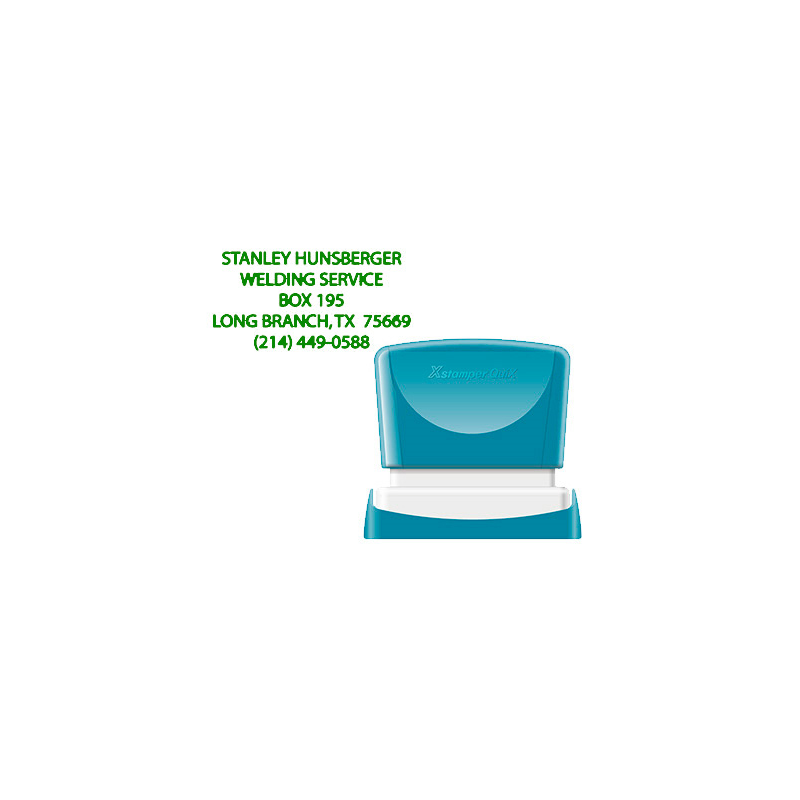 Sello x'stamper quix personalizable color verde medidas 24x49 mm q-12