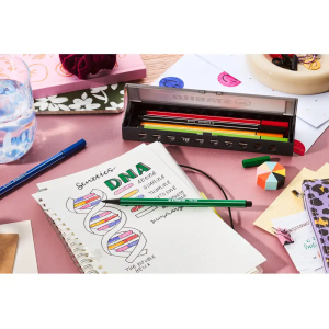 Rotulador stabilo acuarelable pen 68 estuche click set 10 unidades colores surtidos