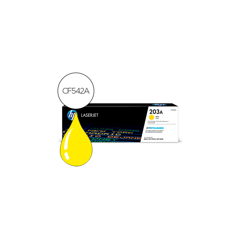 Toner hp 203a laserjet pro m254 / mfp m280 / mfp m281 amarillo 1300 paginas