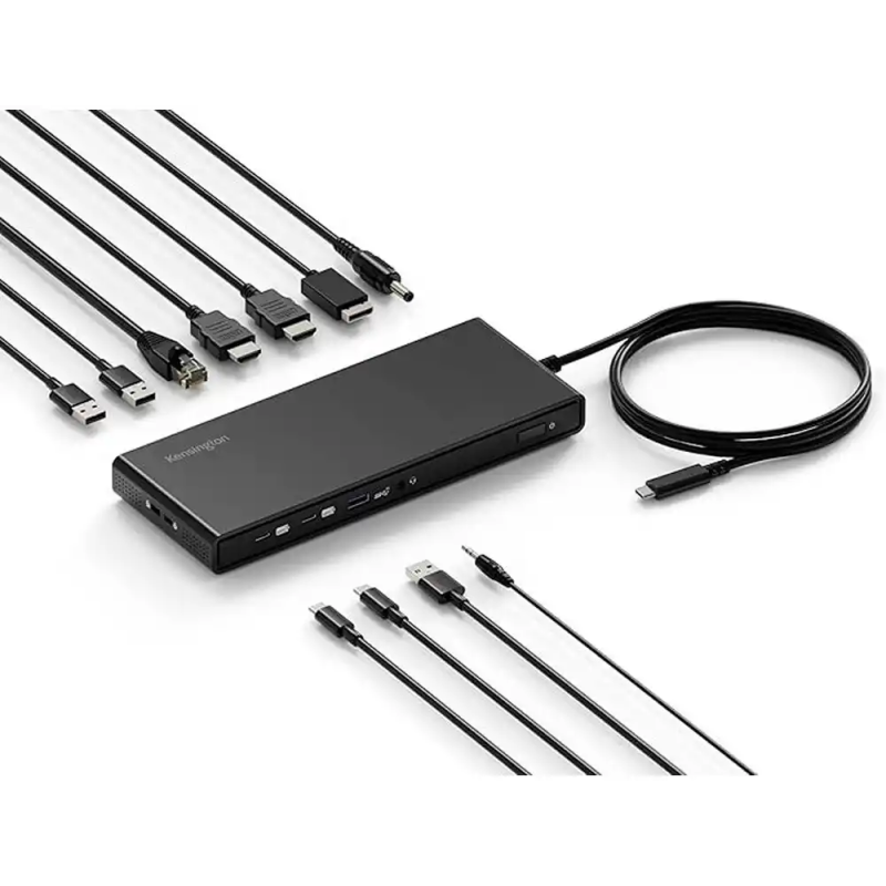 Replicador de puertos kensington sd4842p eq usb-c 10gbps con tres salidas video 100 w