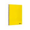 Cuaderno espiral liderpapel a4 smart tapa blanda 80h 75gr pauta 3,5mm con margen color amarillo