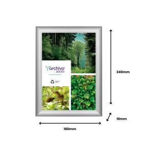 Expositor mural archivo 2000 snapframe a5 vertical/horizontal con marco color plata