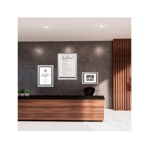 Expositor mural archivo 2000 snapframe a4 vertical/horizontal con marco color plata