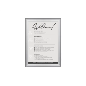 Expositor mural archivo 2000 snapframe a3 vertical/horizontal con marco color plata