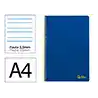 Cuaderno espiral liderpapel a4 smart tapa blanda 80h 75gr pauta 3,5mm con margen color azul oscuro