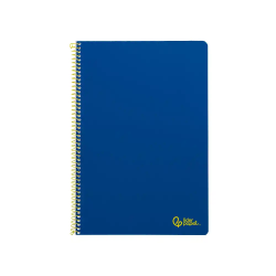Cuaderno espiral liderpapel a4 smart tapa blanda 80h 75gr pauta 3,5mm con margen color azul oscuro