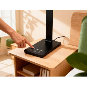 Lampara de escritorio q-connect vega led 10w 400 lm tactil 5 niveles de color brillo regulable color negro