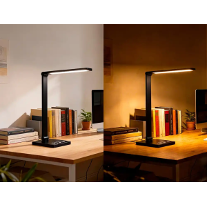 Lampara de escritorio q-connect vega led 10w 400 lm tactil 5 niveles de color brillo regulable color negro