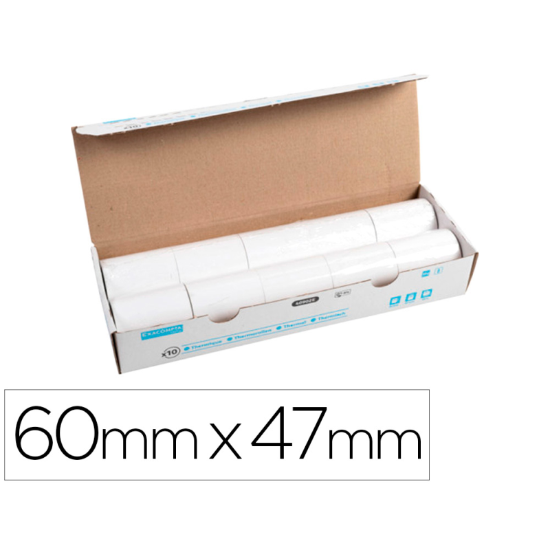 Rollo sumadora exacompta termico 60 mm x 47 mm 55 g/m2