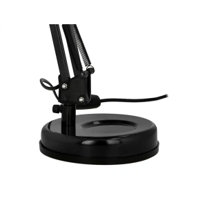 Lampara de escritorio q-connect polaris metalica coninterruptor brazo doble 3 articulaciones color negro
