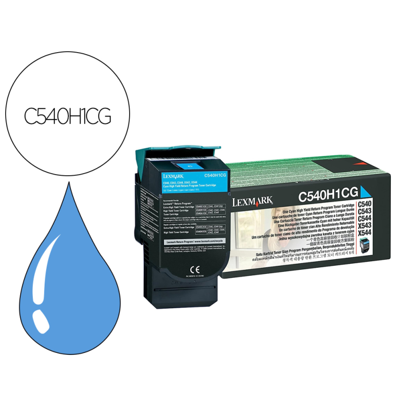 Toner lexmark laser c540h1cg c540 / c543 / c544 / x543 / x544 cian 2000 paginas