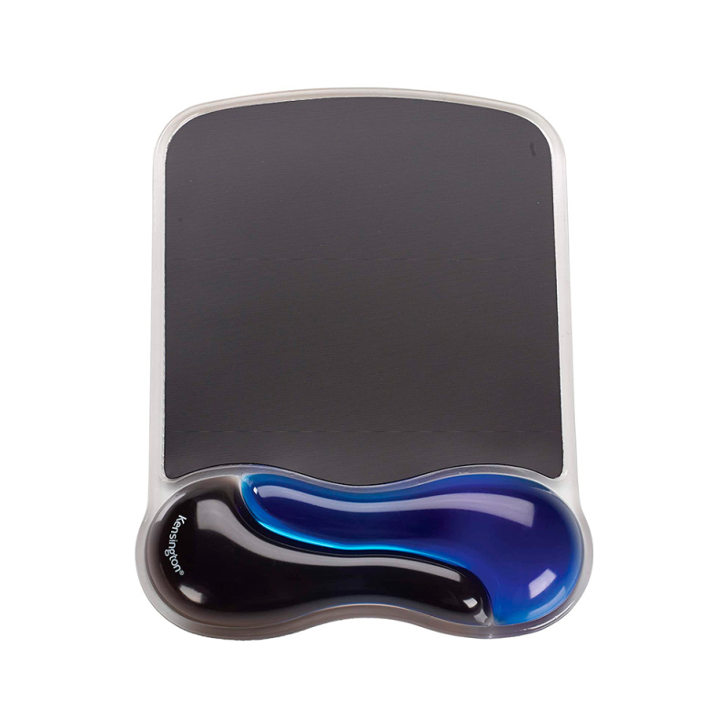 Alfombrilla para raton kensington duo gel con reposamuñecas color negro/azul 240x182x25 mm