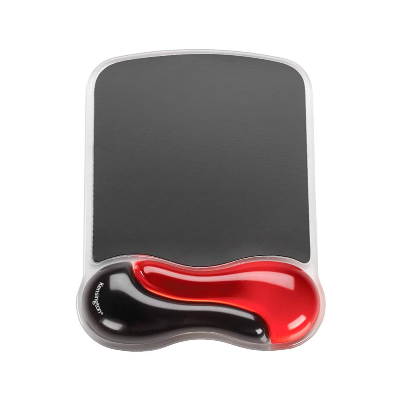 Alfombrilla para raton kensington duo gel con reposamuñecas color negro/rojo 240x182x25 mm