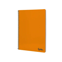 Cuaderno espiral liderpapel a4 smart tapa blanda 80h 75gr pauta 3,5mm con margen color naranja
