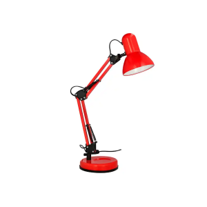 Lampara de escritorio q-connect polaris metalica coninterruptor brazo doble 3 articulaciones color rojo