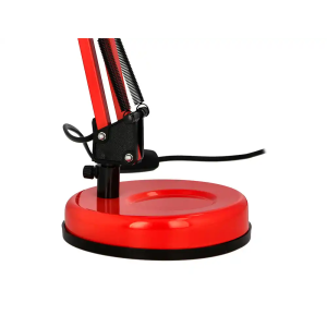 Lampara de escritorio q-connect polaris metalica coninterruptor brazo doble 3 articulaciones color rojo
