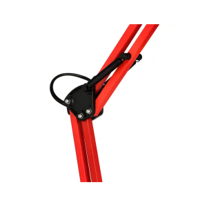 Lampara de escritorio q-connect polaris metalica coninterruptor brazo doble 3 articulaciones color rojo